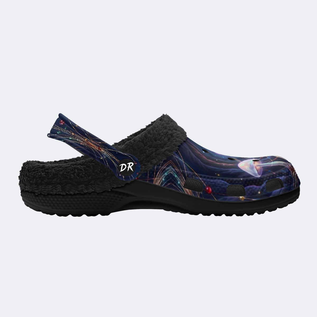 Bioluminescent Mushroom in the Cave Print Clogs