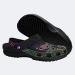 Vintage Mushroom Forest Moth Print Clogs