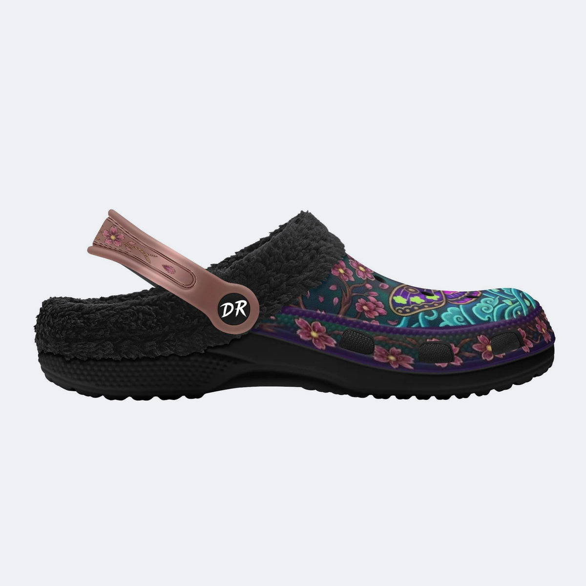 Cherry Blossom Moth Print Clogs