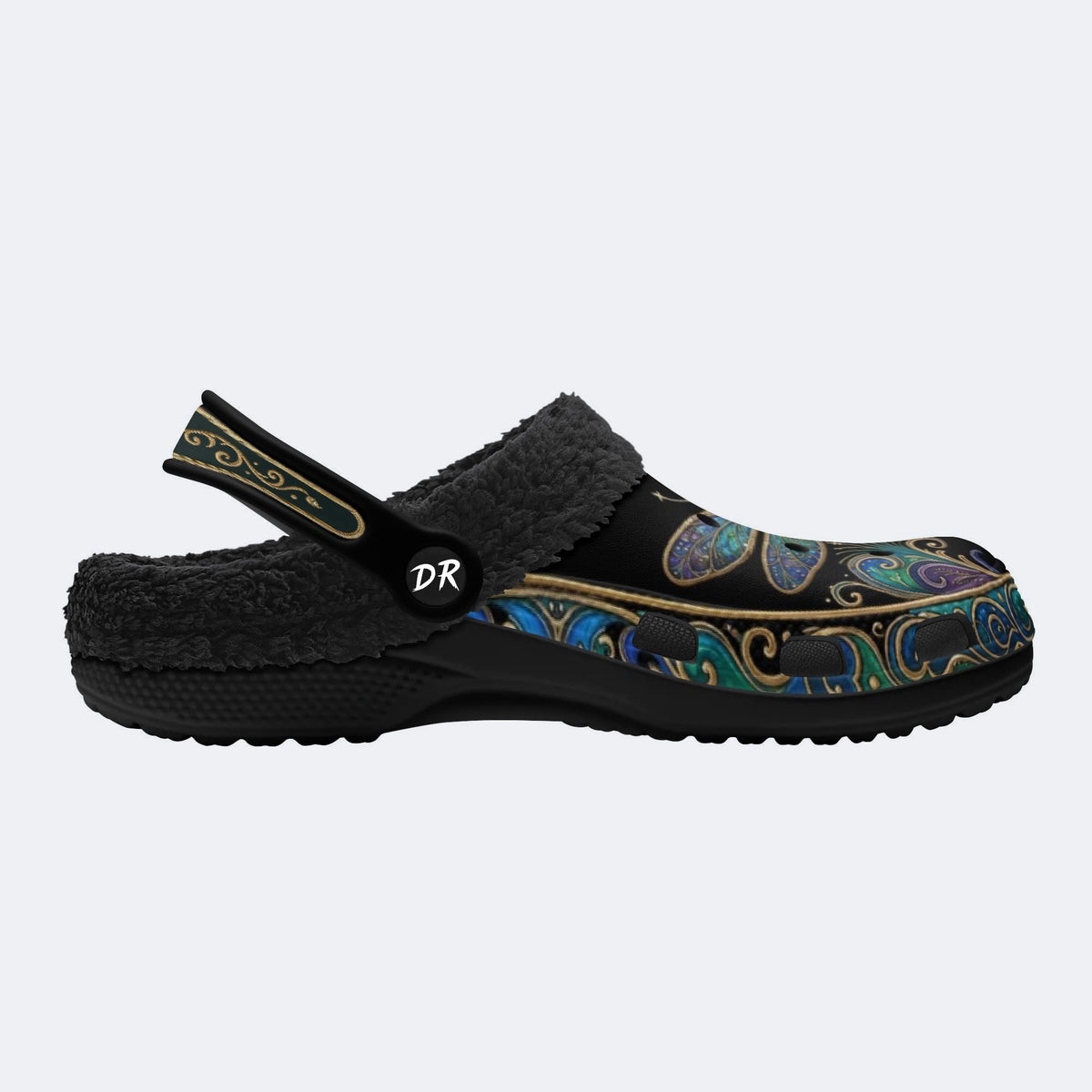 Vintage Dragonfly Print Clogs