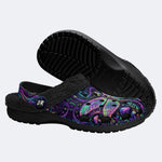 Psychedelic Dragonfly Print Clogs