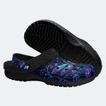 Dreamlike dragonfly Print Fleece-Lined Clogs