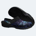 Glowing dragonfly Print Fleece-Lined Clogs
