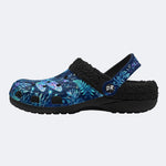 Ice Crystal Light Dragonfly Print Clogs