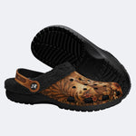 Tropical Ginger Cat Print Clogs