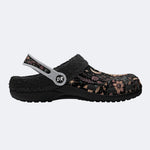Ornate Celestial Floral Print Fleece-Lined Clogs