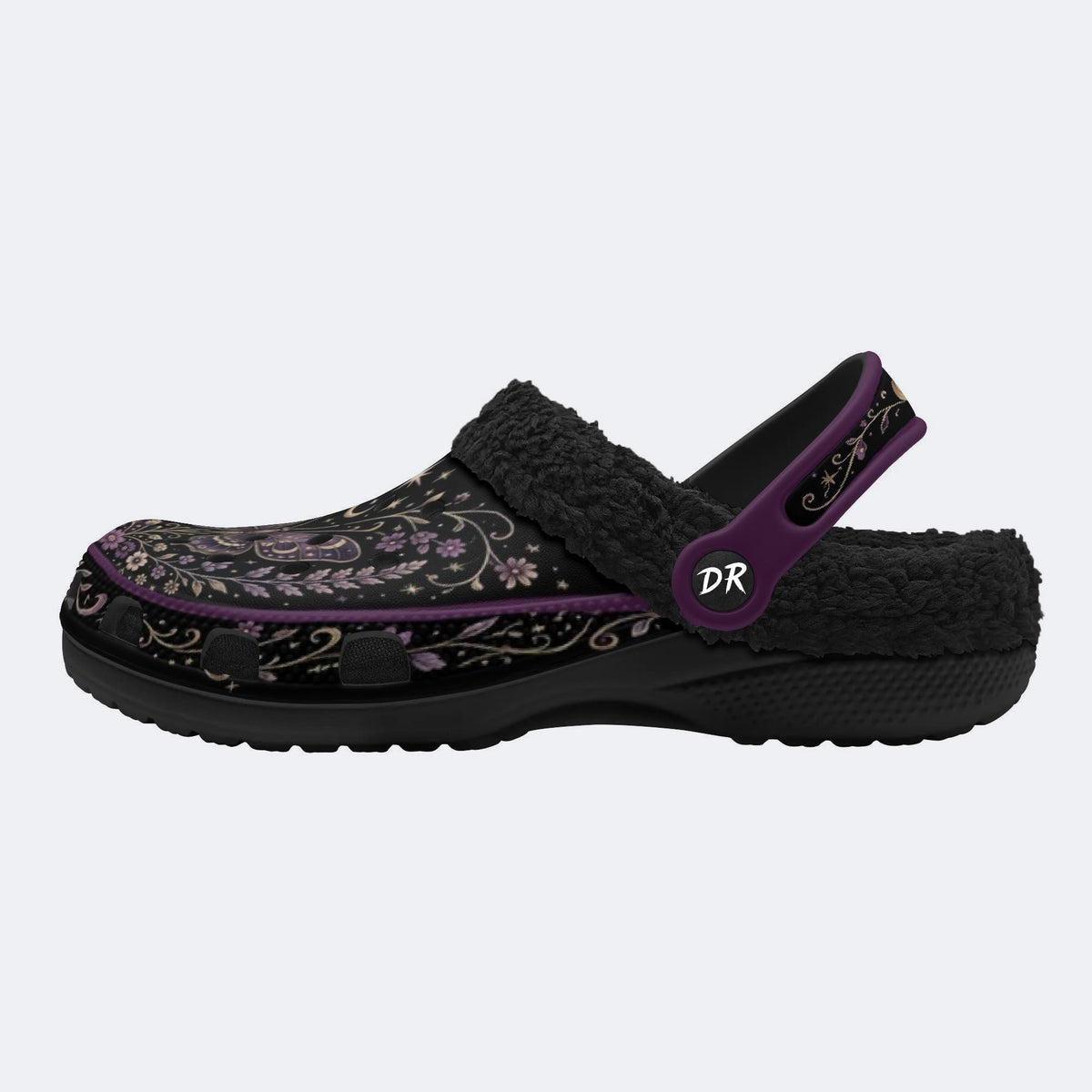 Celestial Floral Butterfly Print Clogs