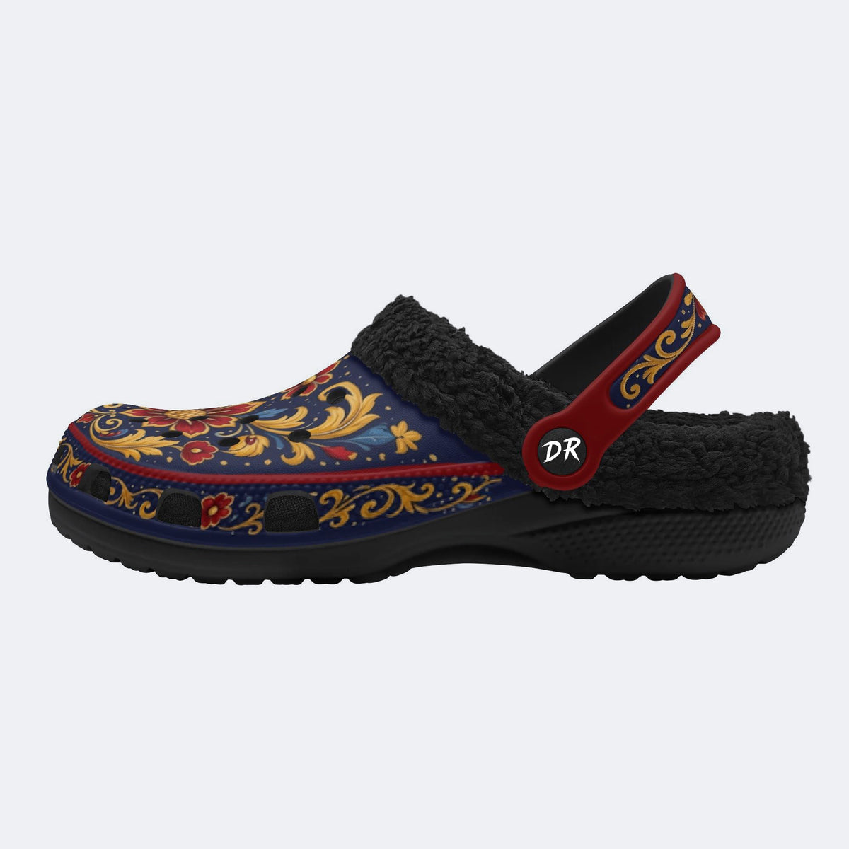 Baroque Floral Print Clogs