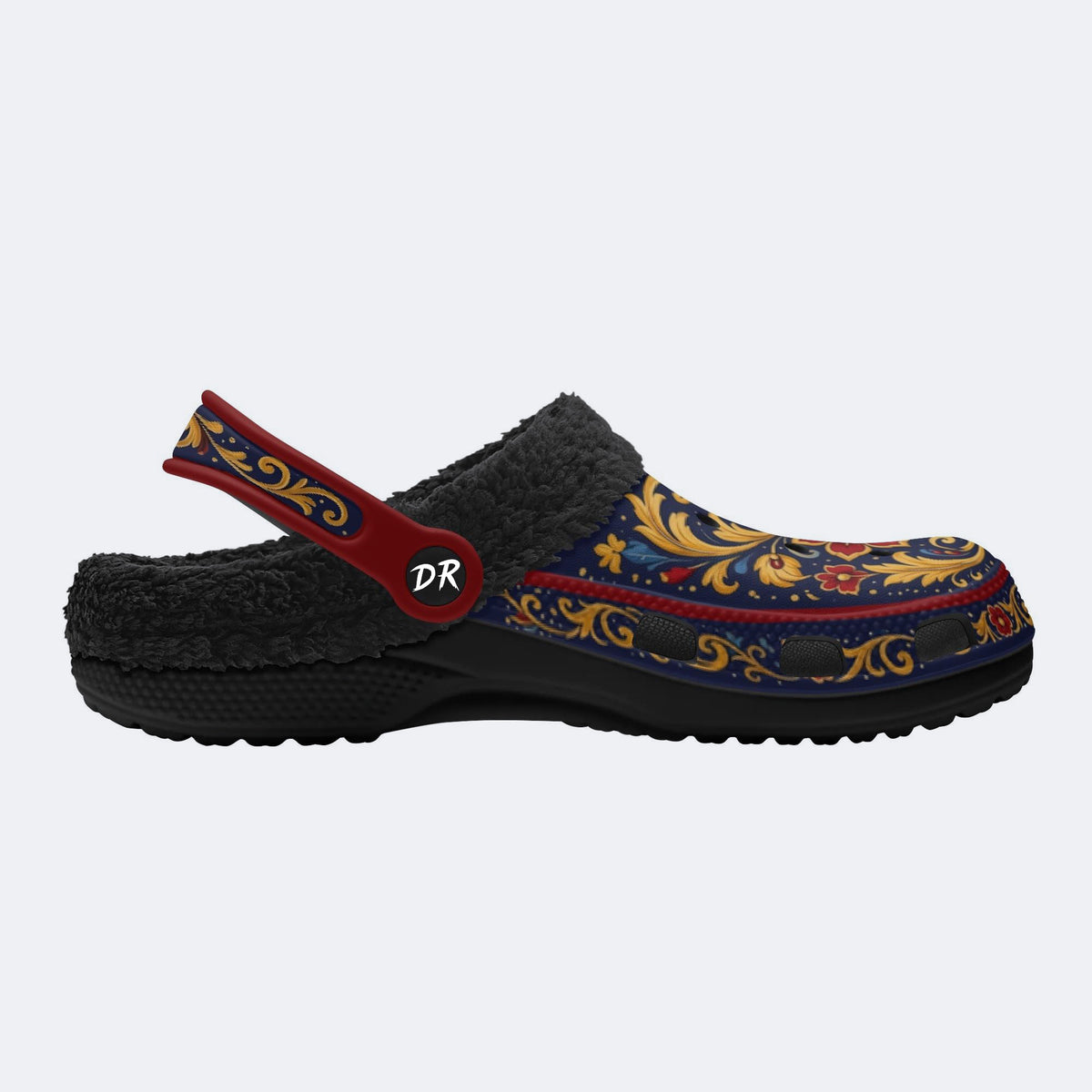 Baroque Floral Print Clogs