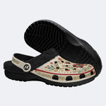 Ornate Floral Heart Print Clogs