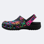 Colorful-Winged Eagle Print Fleece-Lined Clogs