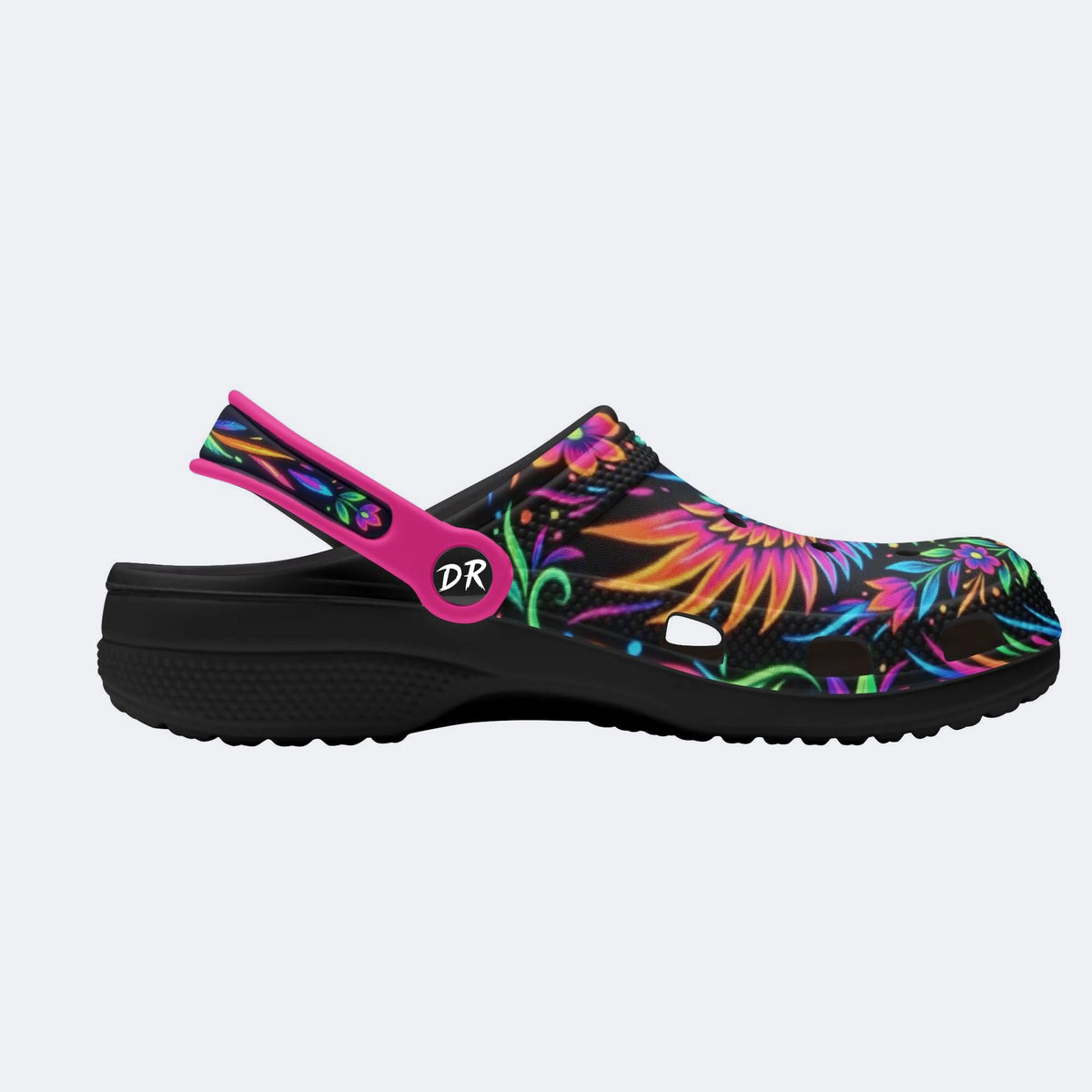 Colorful-Winged Eagle Print Fleece-Lined Clogs