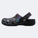 Mystery Moth Print Clogs