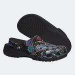 Mystery Moth Print Clogs