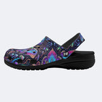 Forest Mystery Moth Print Clogs