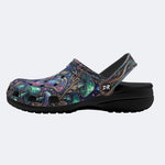 Forest Mystery Moth Print Clogs
