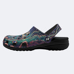 Psychedelic Forest Mushroom Print Clogs