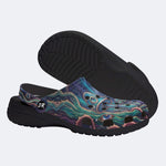 Psychedelic Forest Mushroom Print Clogs