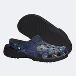 Psychedelic Butterfly Mushroom Print Clogs