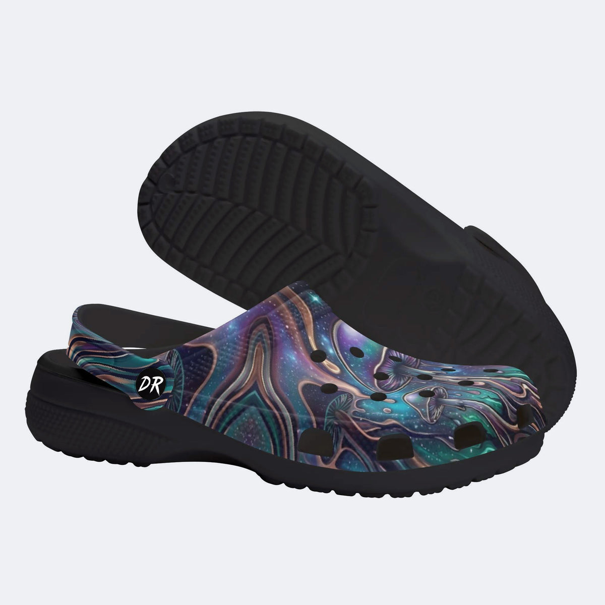 Mushroom Ink Forest Print Clogs