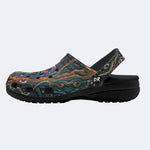 Psychedelic Mushroom Forest Print Clogs