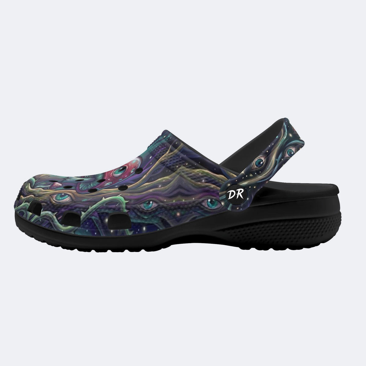 Psychedelic Mushroom Forest Print Clogs