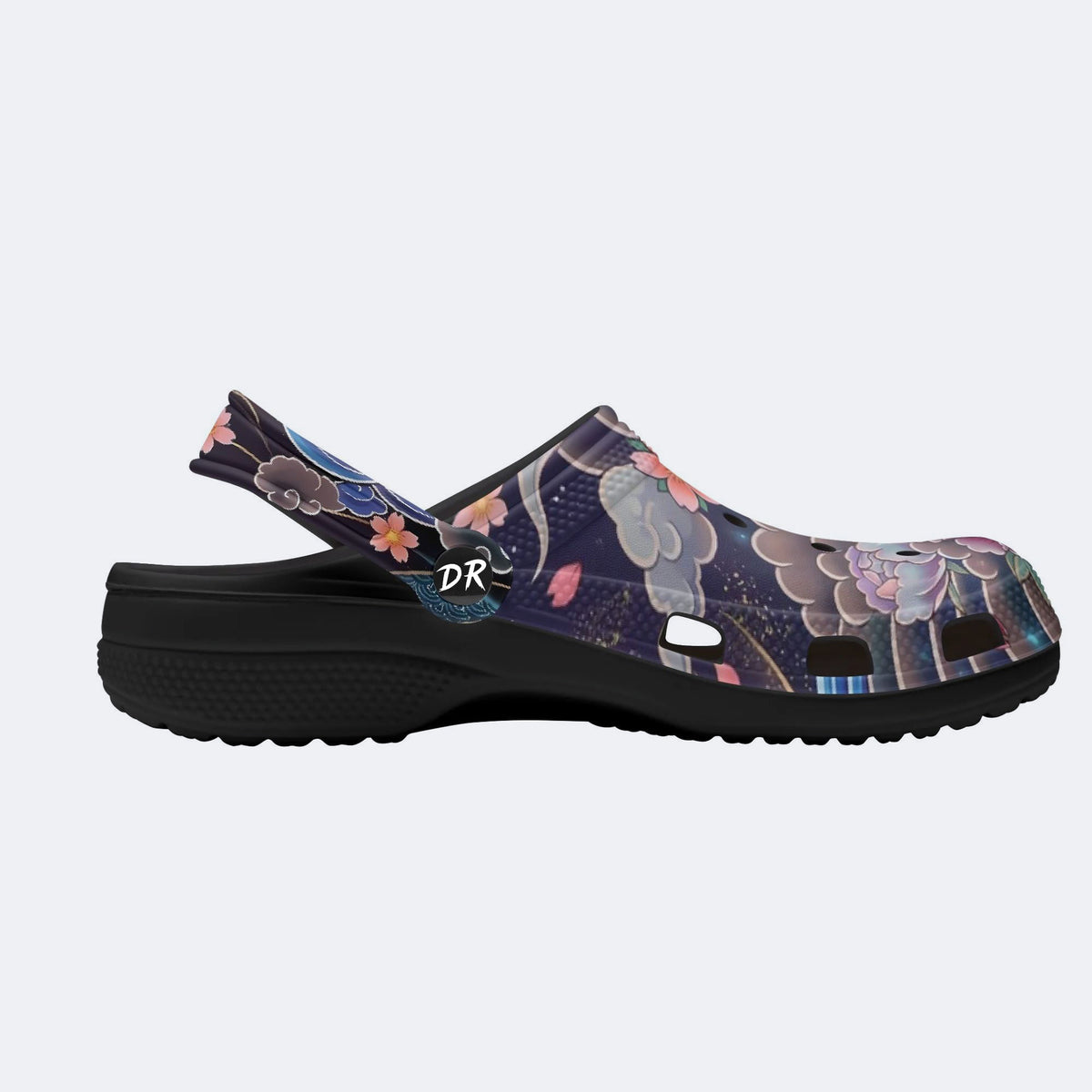 Irezumi Peonies and Cranes Print Clogs