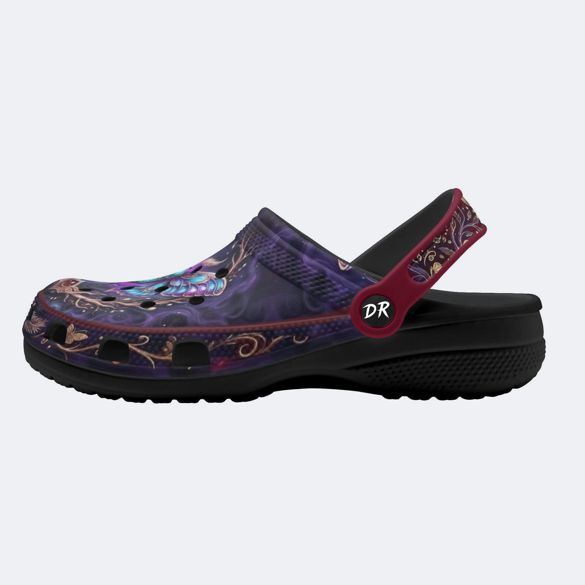 Abyssal Forest Moth Print Clogs