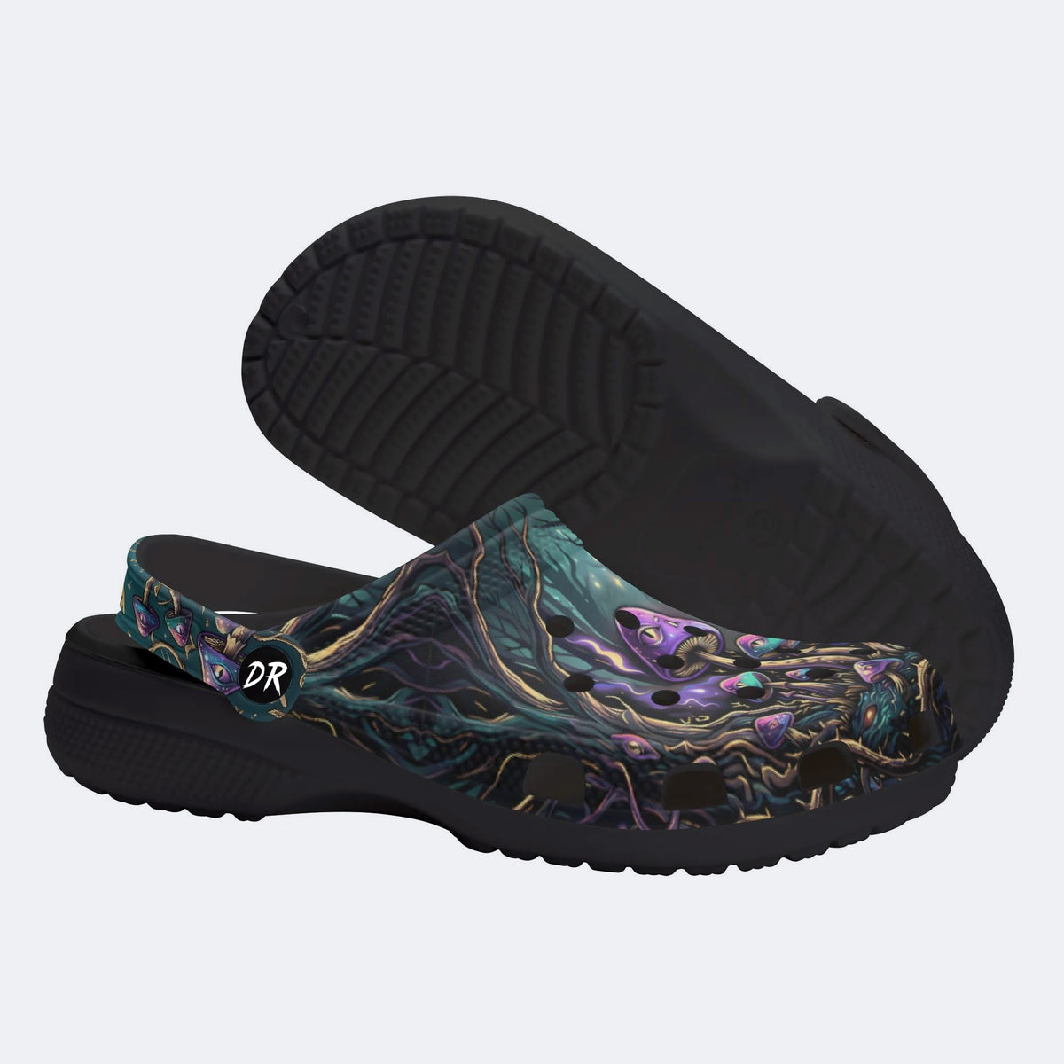 Mystic Mushroom Forest Print Clogs