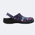 Psychedelic Dragonfly Print Clogs