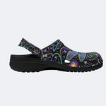 Psychedelic dragonfly Print Clogs