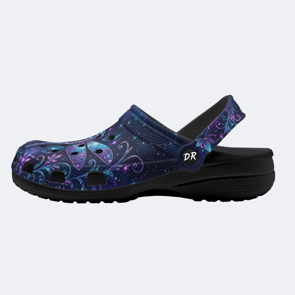 Dreamlike dragonfly Print Fleece-Lined Clogs