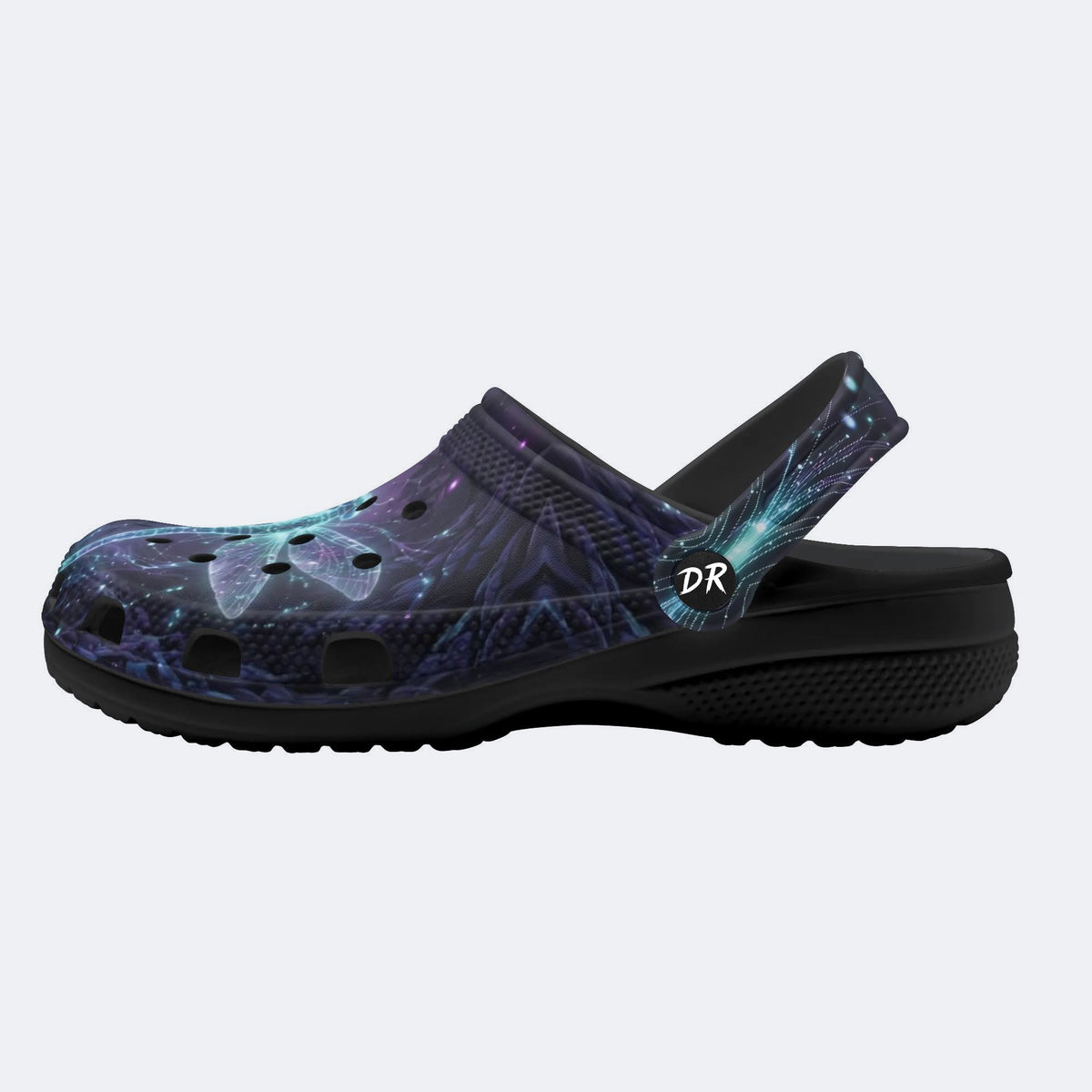 Glowing dragonfly Print Fleece-Lined Clogs