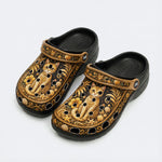 Ornate Tropical Cat Print Clogs