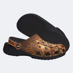 Tropical Ginger Cat Print Clogs