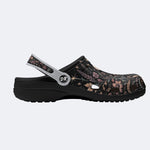 Ornate Celestial Floral Print Fleece-Lined Clogs