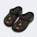 Celestial Floral Print Clogs