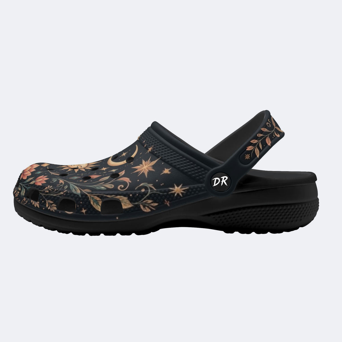 Celestial Floral Print Clogs
