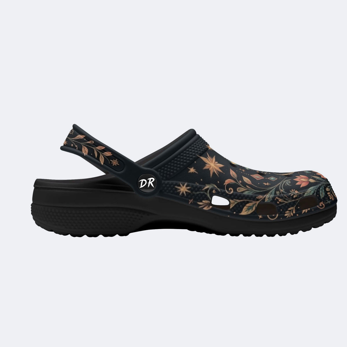 Celestial Floral Print Clogs