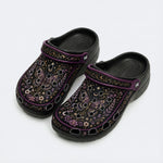Celestial Floral Butterfly Print Clogs