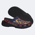 Baroque Floral Print Clogs