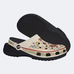 Ornate Floral Heart Print Clogs