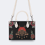 Vintage Death Moth Print - Leather Handbag