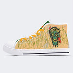 Unisex Skull&Letter Print - High Top Canvas