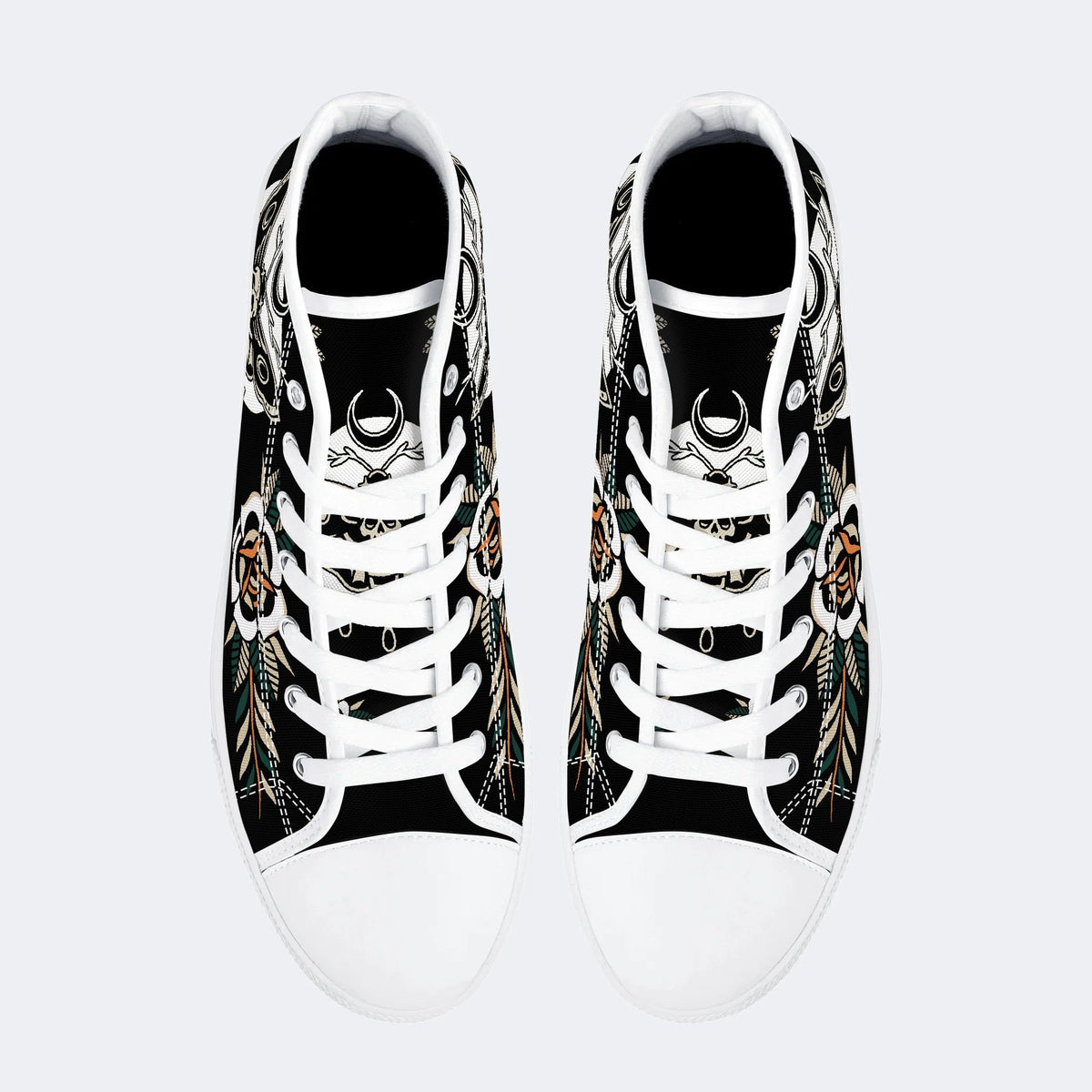 Unisex Death Moth Vintage Print - High Top Canvas