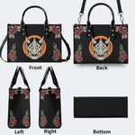 Horror Demon Print - Leather Handbag