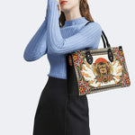 Tiger Holding Sword - Leather Handbag
