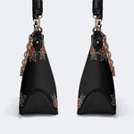 Flaming Heart Art Print - Leather Crossbody Bag