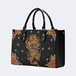 Traditional Dragon Print - Leather Handbag