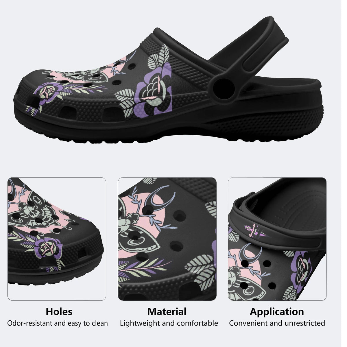 Vintage Death Moth Print - Slippers/Sandals
